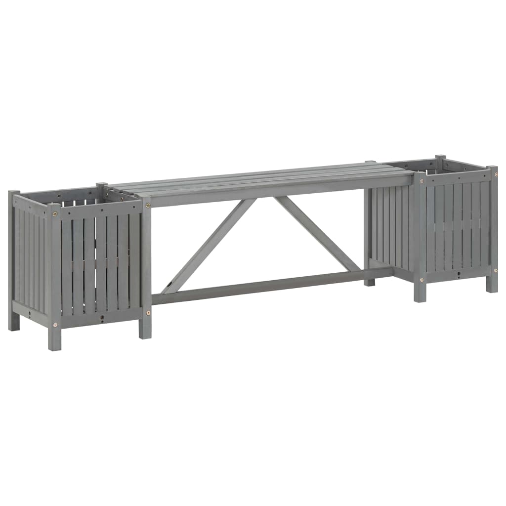 vidaXL Planter Bench Outdoor Garden Wooden Planter Box Bench Solid Wood Acacia