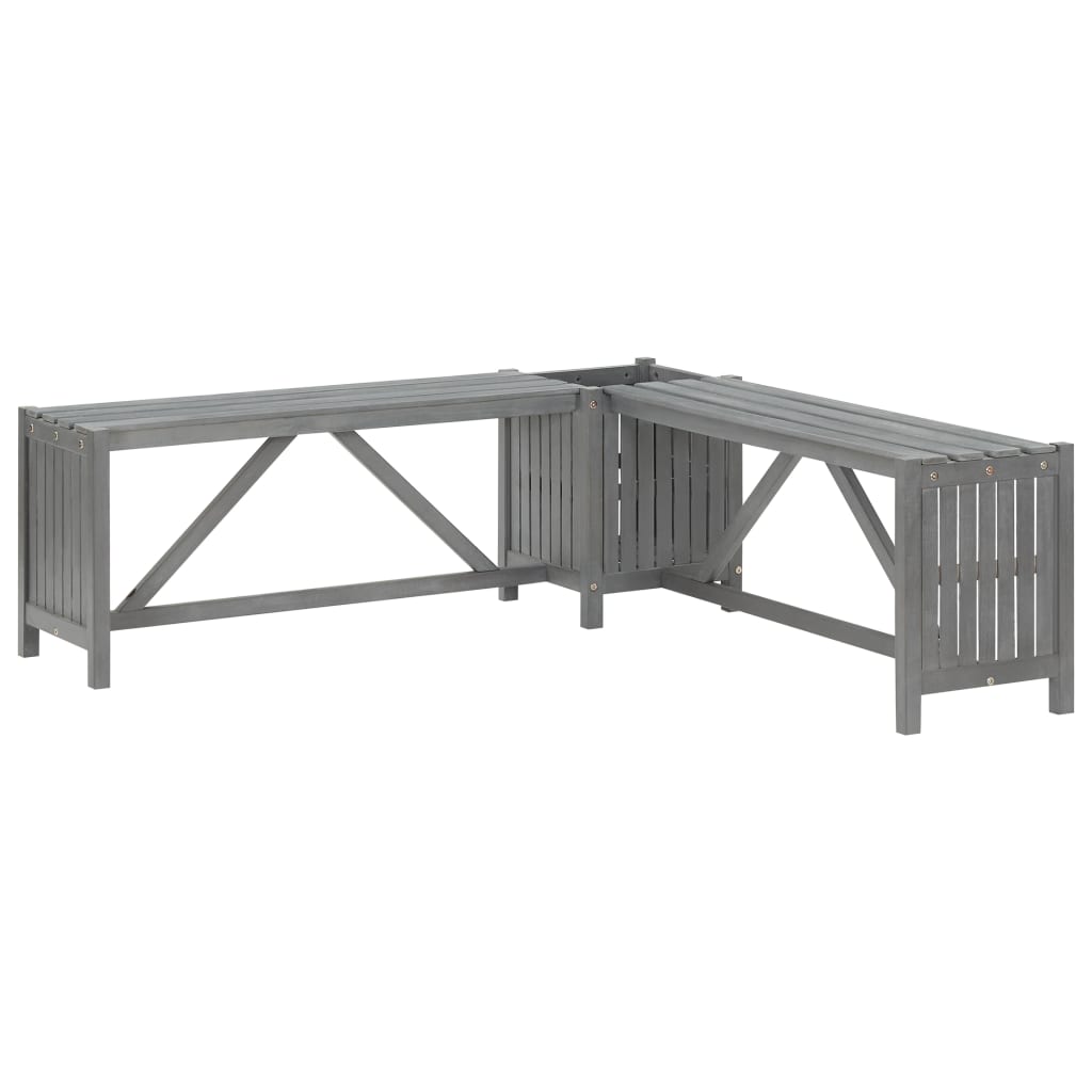 vidaXL Planter Bench Outdoor Garden Wooden Planter Box Bench Solid Wood Acacia